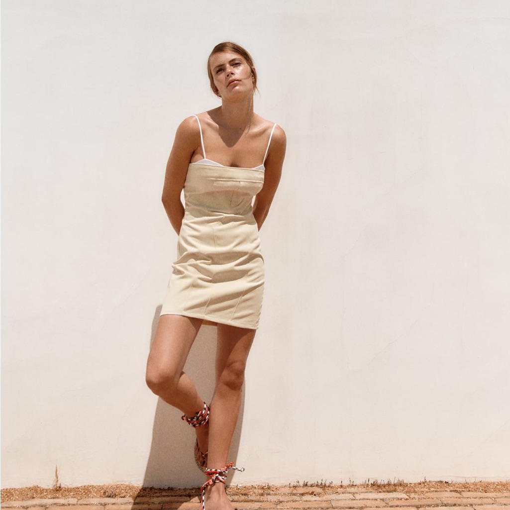 Zara Limited Edition Combination Pure Cotton Short Dress